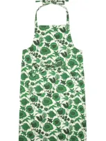 La Doublej Apron In Wildbird Verde