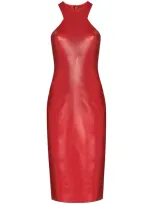 Saint Laurent Latex Dress + Latex Care Cleaning Kit 3 X 30ml Bottles (vividress, Vivishine, Viviclean) In Red