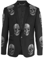 Philipp Plein Embellished Skull Blazer In Black