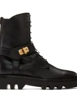 Givenchy Eden Turn-lock Combat Boots In Black