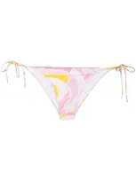 Emilio Pucci Vetrate-print Bikini Bottoms In Pink