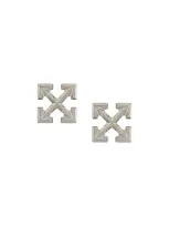 Off-white Mini Arrow Stud Earrings In Silver