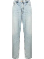 Tom Wood Carrot Beach-worn Jeans In Blue