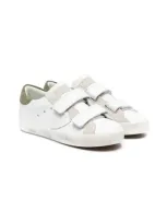 Philippe Model Kids' Logo-patch Touch-strap Sneakers In White