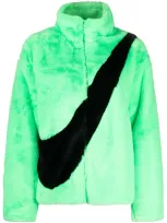 Nike Sportswear Faux-fur Jacket In Green