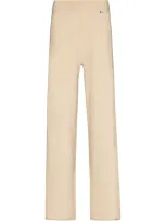 Extreme Cashmere Wide Leg Cashmere Trousers In Nude