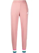 Nike Striped Ankles Track Pants In Pink