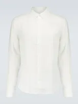 Derek Rose Monaco Linen Shirt In White