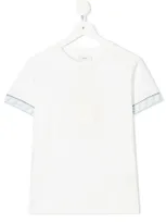 Fendi Teen Logo-trim T-shirt In White