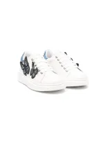 Monnalisa Kids' Butterfly-patch Low-top Sneakers In White