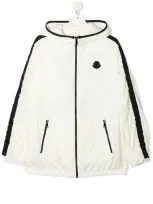 Moncler Kids' Zip-up Cotton Sweatshirt Hoodie In White