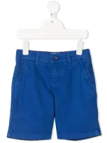 Fay Kids' Embroidered Logo Shorts In Blue