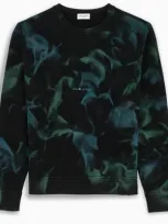 Saint Laurent Slim-fit Tie-dyed Fleece-back Cotton-jersey Sweatshirt In Multicolour