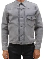 Kato Stretch Denim Jacket In Gray