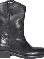 Golden Goose Biker Boots In Black