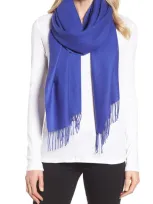 Nordstrom Tissue Weight Wool & Cashmere Scarf In Blue Clematis