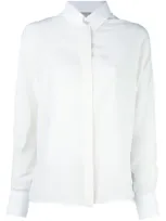 Lanvin Embellished Collar Fastening Shirt In White