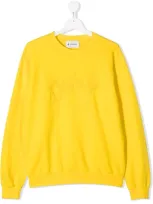 Dondup Teen Logo-embroidered Sweathshirt In Yellow