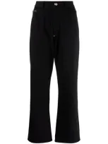 Philipp Plein Iconic Plein Loose-fit Jeans In Black