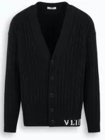 Valentino Black Wool Cardigan