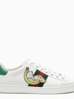 Gucci White Bananya Ace Sneakers