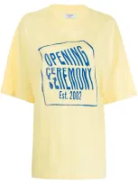 Opening Ceremony Warped Logo-print Short-sleeve T-shirt In Yellow