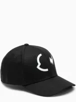 Moncler Black Graphic Logo Baseball Cap