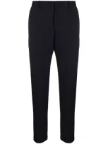 Paul Smith Textured Slim-fit Tailored Trousers In Blue