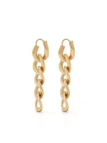 Maison Margiela Chain-link Sterling Silver Earrings In Yellow Gold Plating