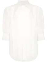 Chloé Scarf-neck Silk Shirt In White