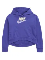 Nike Sportswear Kids' Club Fleece Hoodie In Lapis/ Purple Pulse/ White