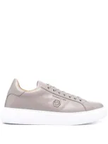 Philipp Plein Logo-plaque Low-top Sneakers In Nude