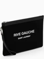 Saint Laurent Black And White Medium Pouch