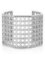 Manluu Cane Cuff Bracelet In Sterling Silver