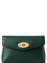 Mulberry Darley Leather Cosmetics Pouch In  Green