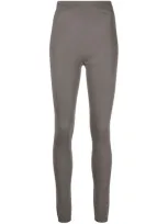 Rick Owens Fine-knit Cashmere Leggings In Grey