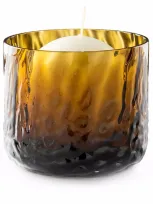 Venini Night In Venice Candle Holder In Brown