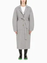 Loewe Gray Long Coat In Grey