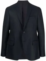 Pal Zileri Fitted Single-breasted Blazer In Blue