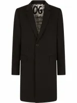 Dolce & Gabbana Single-breasted Mid-length Coat In Grau