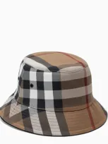 Burberry Check Cotton-canvas Bucket Hat In Brown