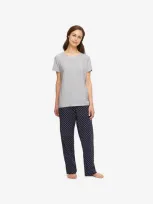 Derek Rose Women's T-shirt Ethan Micro Modal Stretch Silver Marl