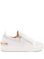 Giuseppe Zanotti Gail Chain-link Detail Trainers In White