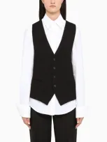 Ann Demeulemeester Black Waistcoat Jacket