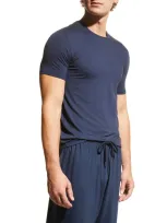 Derek Rose Men's Micromodal Lounge Shorts In Navy