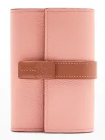 Loewe Small Trifold Flap Leather Wallet In 7799 Blossomtan