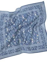 Visvim Printed Cotton Bandana In Blue