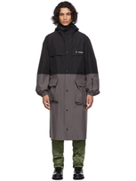 Moncler Genius Mens Grey X 7 Moncler Frgmt Hiroshi Fujiwara Nembus Two-toned Shell Hooded Coat 38 In 990 Black