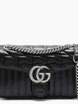 Gucci Black Gg Marmont Small Shoulder Bag