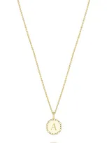 Sarah Chloe Madi Initial Medallion Necklace